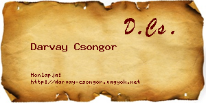 Darvay Csongor névjegykártya