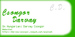 csongor darvay business card